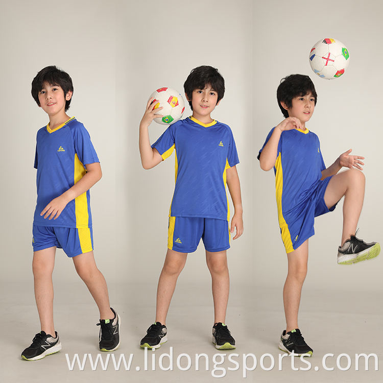 Wholesale Short Sleeve Soccer Shirt Football Uniform Set Sport Football Jersey For Kids